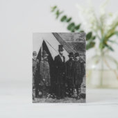 Carte Postale Visite du président Abraham Lincoln Antietam 1862 (Debout devant)
