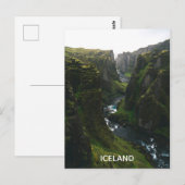 Carte Postale visite Islande Travel Adventure Tourisme (Devant / Derrière)