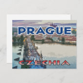 Carte Postale Visite... Prague, Czechia (Devant / Derrière)