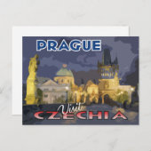 Carte Postale Visite... Prague, Czechia (Devant / Derrière)
