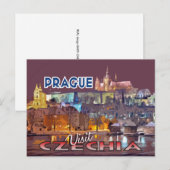 Carte Postale Visite... Prague, Czechia (Devant / Derrière)