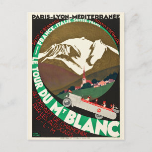 Carte Postale Visite vintage du Mont Blanc