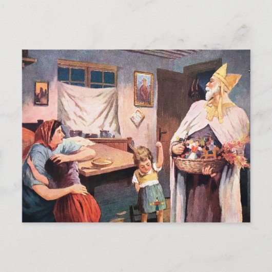 Carte Postale Visite vintage Krampus (Devant)