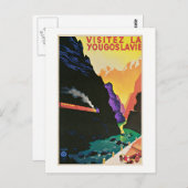 Carte Postale Visite vintage Yougoslavie (Devant / Derrière)