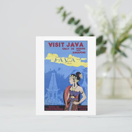 Carte Postale Visiter Java (Debout devant)