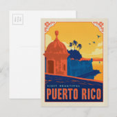 Carte Postale Visiter la belle Porto Rico (Devant / Derrière)
