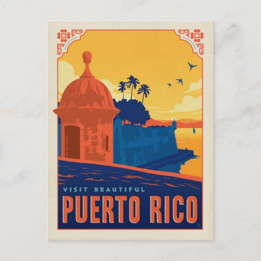 Carte Postale Visiter la belle Porto Rico (Devant)