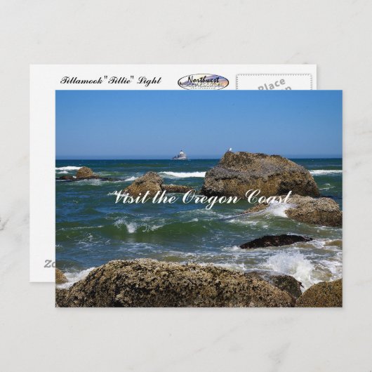 Carte Postale Visiter la côte de l'Oregon (Devant / Derrière)