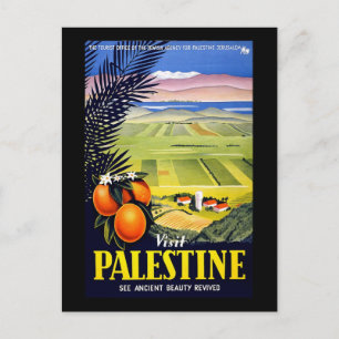 Carte Postale Visiter la Palestine Voir la beauté ancienne ressu