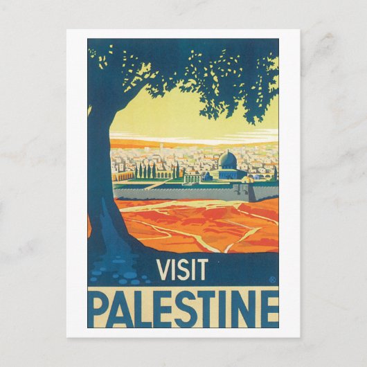 Carte Postale Visiter l'affiche Vintage voyage Palestine (Devant)