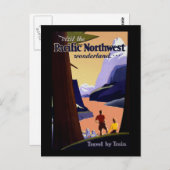 Carte Postale Visiter Le Pacifique Nord-Ouest (Devant / Derrière)