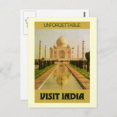 Carte Postale visiter l'inde (Devant / Derrière)
