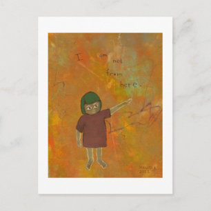 Carte Postale Visiteur voyageur étant différent art unique
