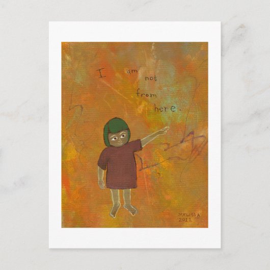 Carte Postale Visiteur voyageur étant différent art unique (Devant)