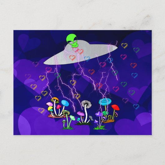 Carte Postale Visiteurs Aliens (Devant)