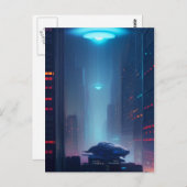 Carte Postale Visiteurs de l'espace (Devant / Derrière)