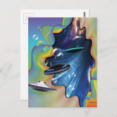 Carte Postale Visiteurs de l'espace (Devant / Derrière)