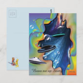 Carte Postale Visiteurs de l'espace (Devant / Derrière)