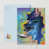 Carte Postale Visiteurs de l'espace (Devant / Derrière)