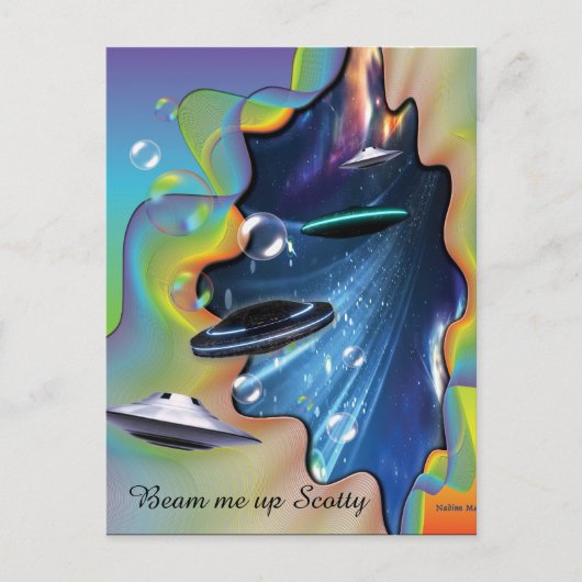 Carte Postale Visiteurs de l'espace (Devant)