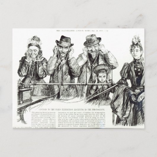 Carte Postale Visiteurs de l'Exposition de Paris (Devant)