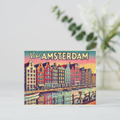 Carte Postale Visitez Amsterdam (Debout devant)