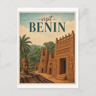 Carte Postale Visitez Benin Voyage Vintage