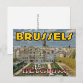 Carte Postale Visitez Bruxelles, Belgique (Devant / Derrière)