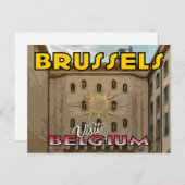 Carte Postale Visitez Bruxelles, Belgique (Devant / Derrière)