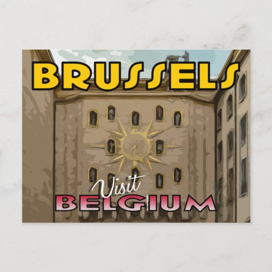 Carte Postale Visitez Bruxelles, Belgique (Devant)