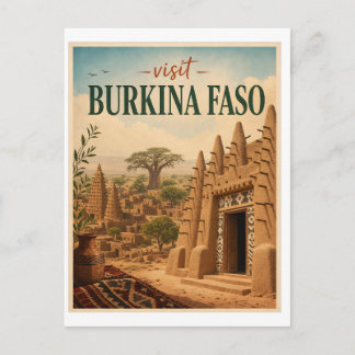 Carte Postale Visitez Burkina Faso Voyage Vintage