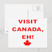 Carte Postale Visitez Canada Eh ! (Devant / Derrière)