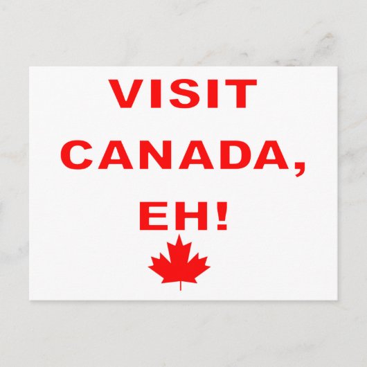 Carte Postale Visitez Canada Eh ! (Devant)