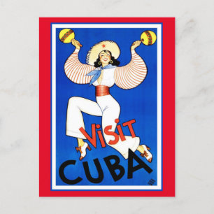 Carte Postale Visitez Cuba Vintage