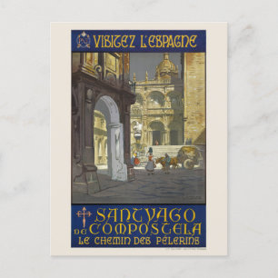 Carte Postale Visitez Espagne Poster vintage années 1920