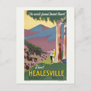 Carte Postale Visitez Healesville Australia Poster vintage 1927