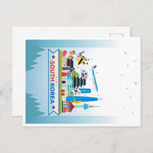 Carte Postale Visitez la Corée du Sud (Devant / Derrière)