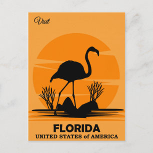 Carte Postale Visitez la Floride, affiche de voyage,