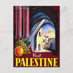 Carte Postale Visitez la Palestine Saint-Land Art Vintage voyage