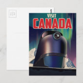 Carte Postale Visitez l'affiche de voyage du Canada (Devant / Derrière)