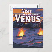 Carte Postale Visitez l'affiche de voyage Planet Vénus (Devant / Derrière)