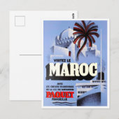 Carte Postale Visitez le Maroc vintage voyage (Devant / Derrière)