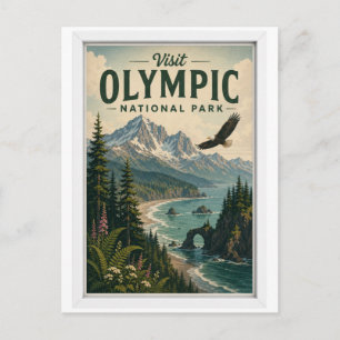 Carte Postale Visitez le parc national olympique Voyage Vintage