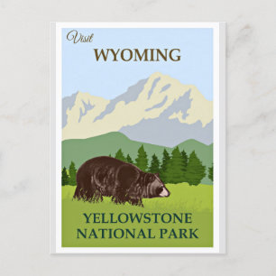 Carte Postale Visitez le Wyoming, le parc national de Yellowston