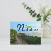Carte Postale Visitez Natchez, Mississippi sur les falaises (Debout devant)