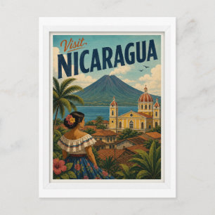 Carte Postale Visitez Nicaragua Voyage Vintage