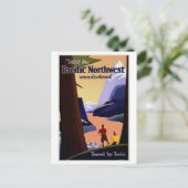 Carte Postale Visitez Pacific Northwest Vintage (Debout devant)