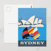 Carte Postale Visitez Sydney, Australie (Devant / Derrière)