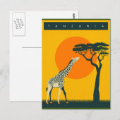 Carte Postale Visitez Tanzania Vintage (Devant / Derrière)