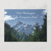 Carte Postale Visitez Washington "L'Etat À feuillage persistant" (Devant)